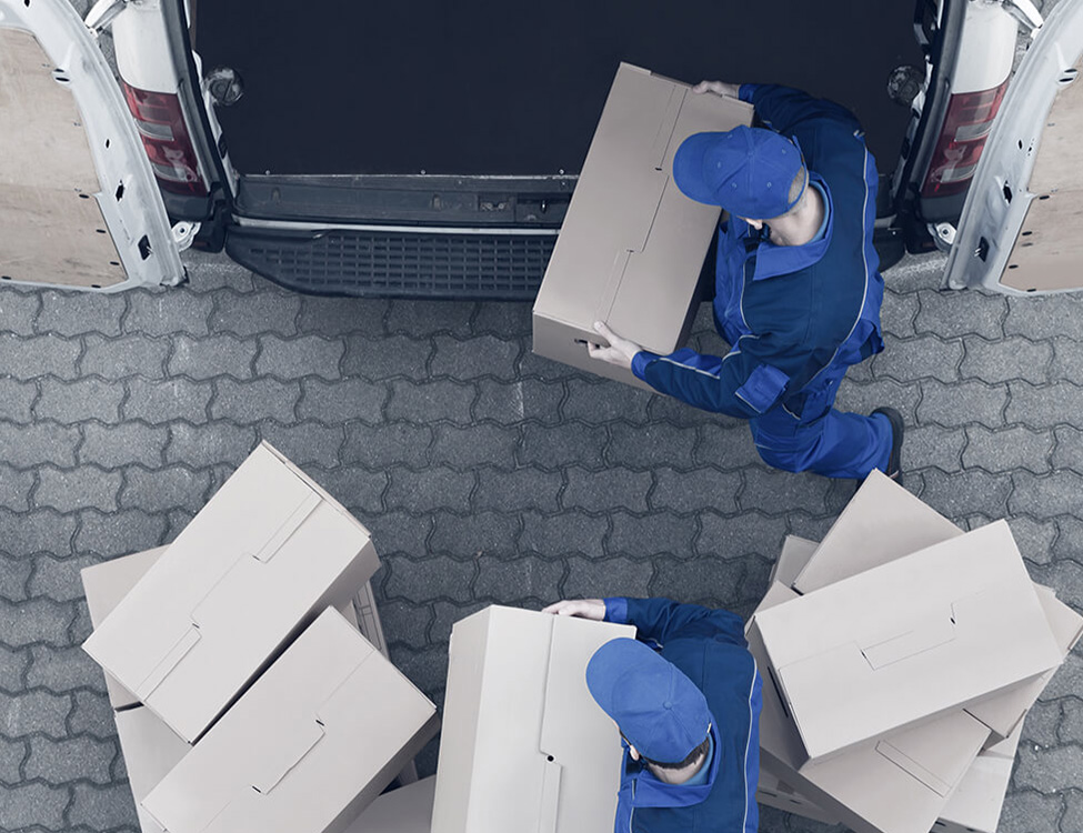Delivery of a package sent online